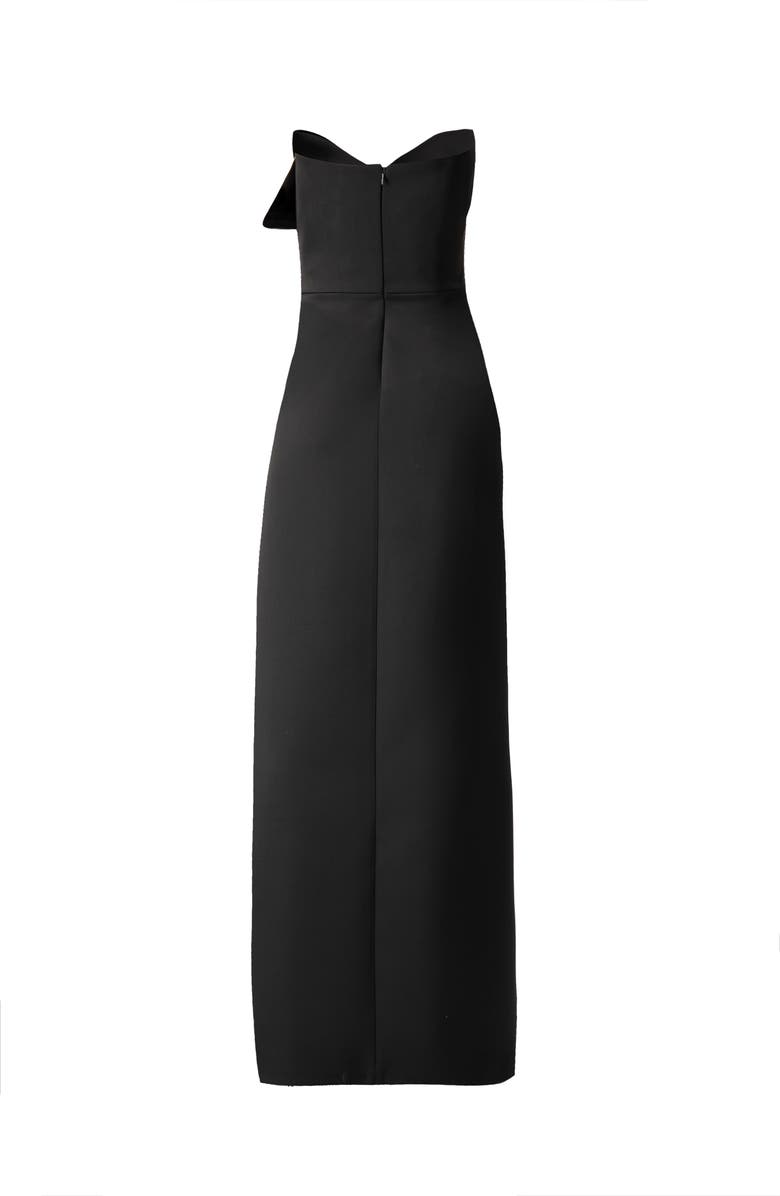 IVONNE Strapless Gown With Front Leg Opening, Alternate, color, Black