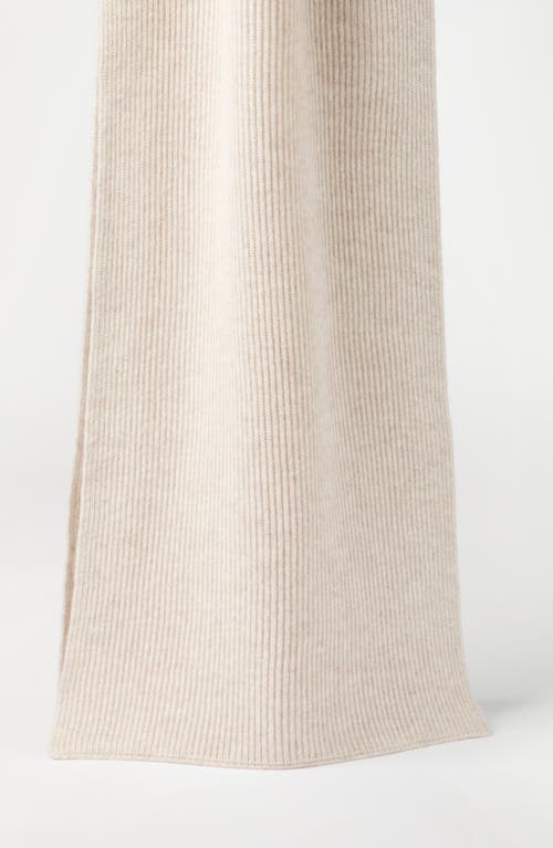 Brunello Cucinelli Cashmere Knit Scarf In Neutral
