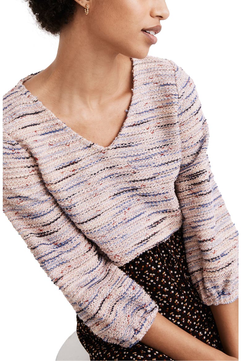 Daikon Jacquard Knit Top, Main, color, BLUSH RIVER