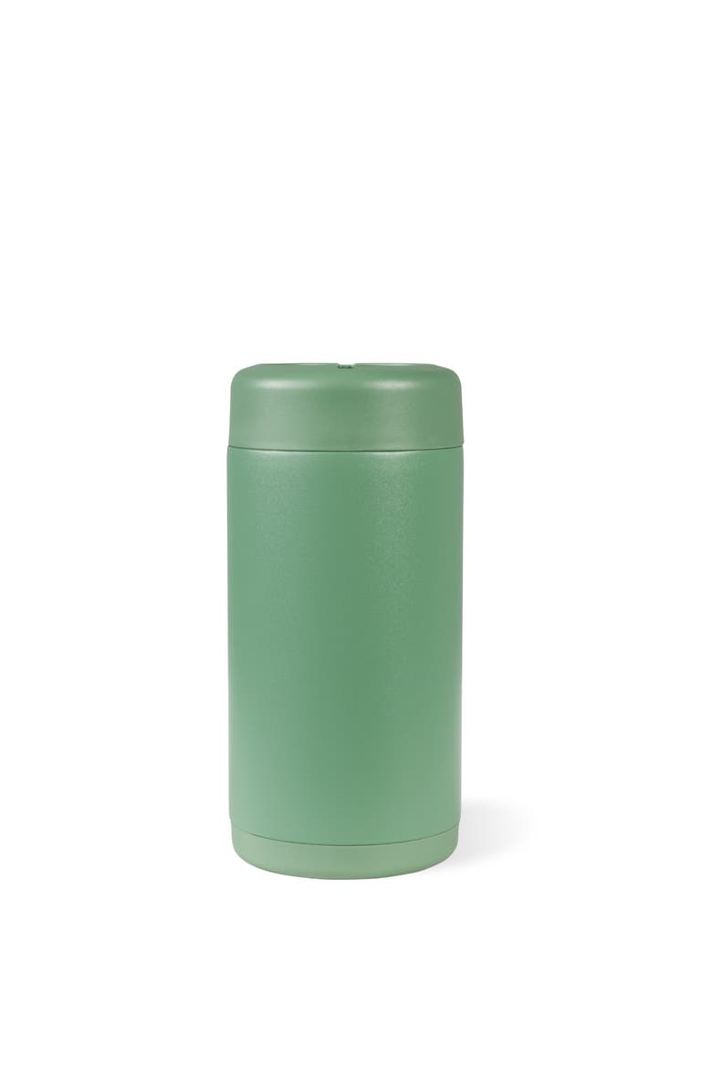 Slim Can Cooler 12oz, Insulated Stainless Steel Cup with Screw-Top Ring & Non-Slip Rubber Base, Alternate, color, Sage
