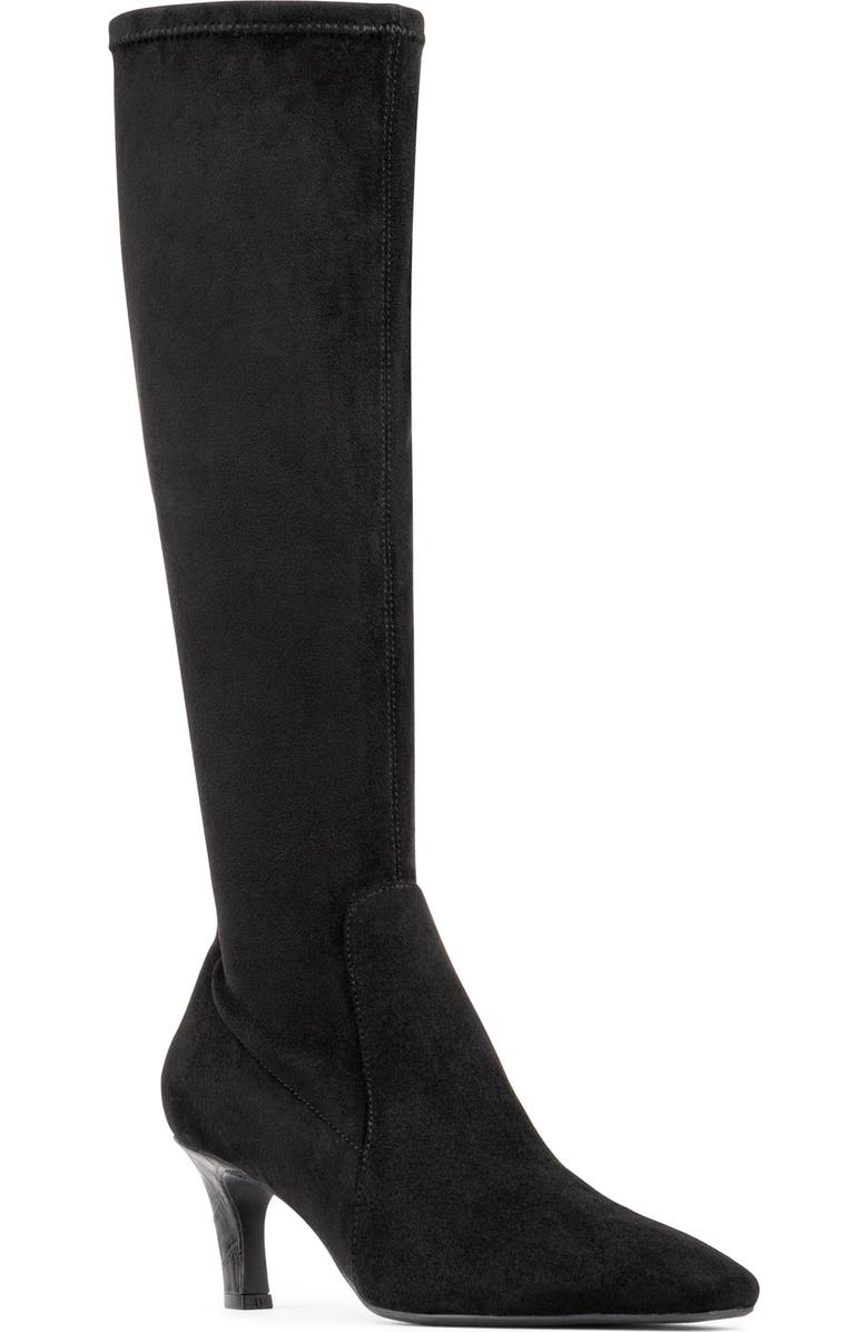 Donald Pliner Kitten Heel Knee High Boot, Main, color, Black
