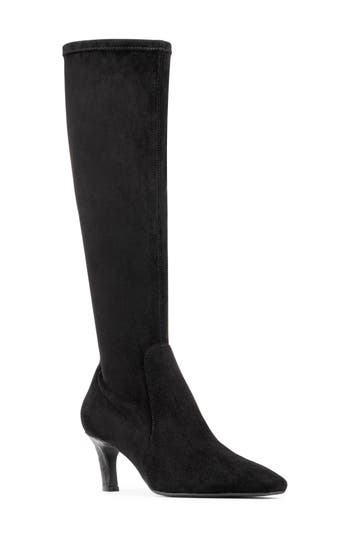 Donald Pliner Kitten Heel Knee High Boot In Black