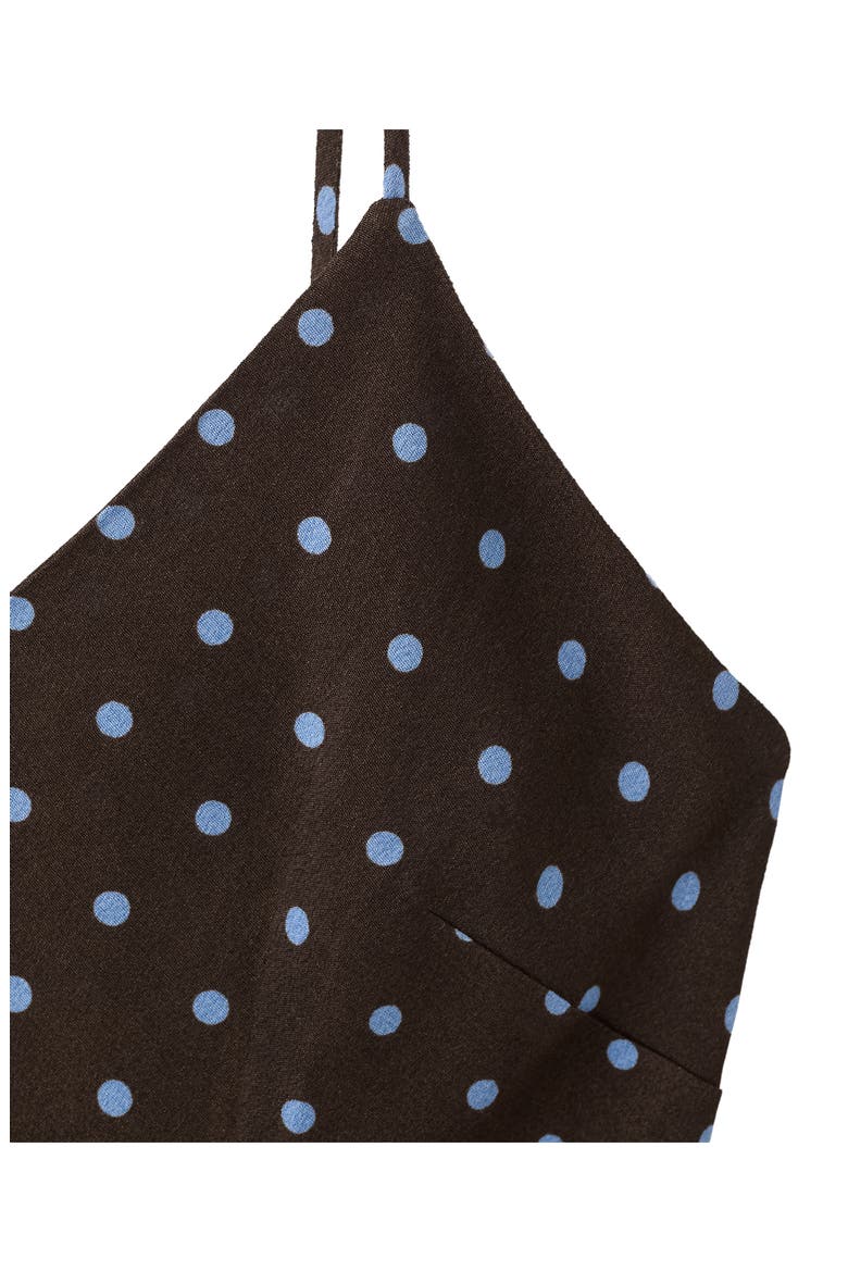 Printed V-Neck Slipdress, Alternate, color, CHOCOLATE