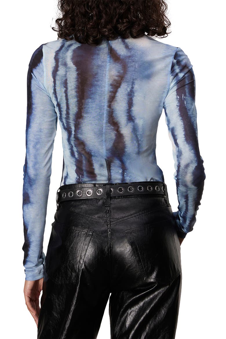 Yana Mesh Long Sleeve Top, Alternate, color, BLUE MULTI