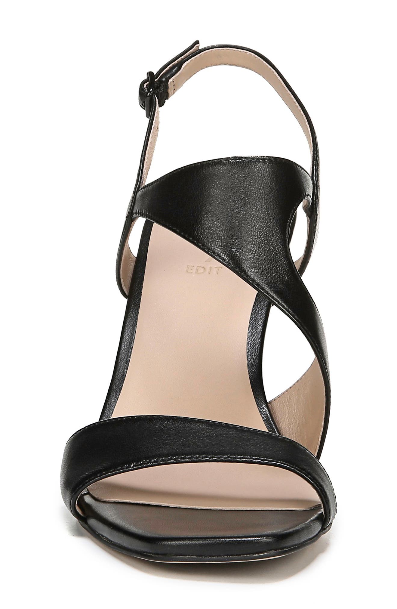 27 EDIT Lanie Sandal, Alternate, color, BLACK LEATHER