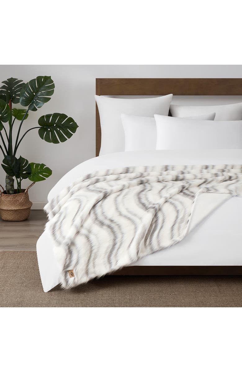 UGG<sup>®</sup> Rosia Faux Fur Throw Blanket, Alternate, color, 