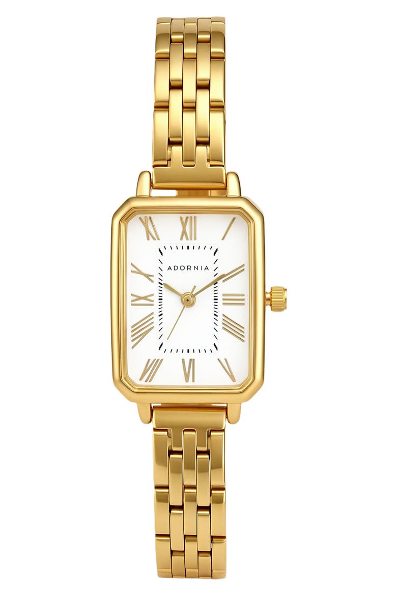 Prague Quartz Bracelet Watch, 27.5mm x 20.5mm, Main, color, GOLD/ WHITE