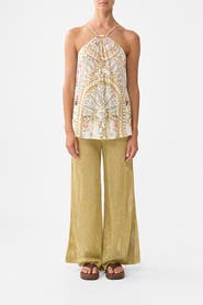 Camilla Gather Neck Hardware Top Ottoman Dynasty