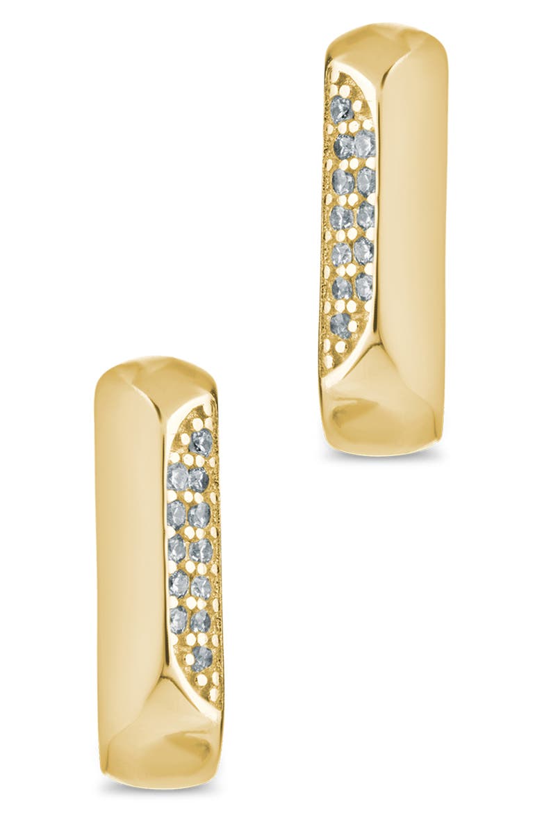 Aubriella Cubic Zirconia Hoop Earrings, Alternate, color, GOLD