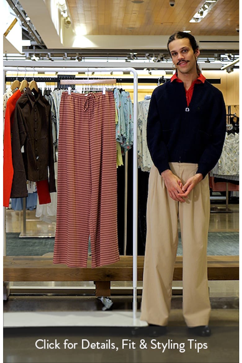 Wilda Stripe Knit Drawstring Pants video