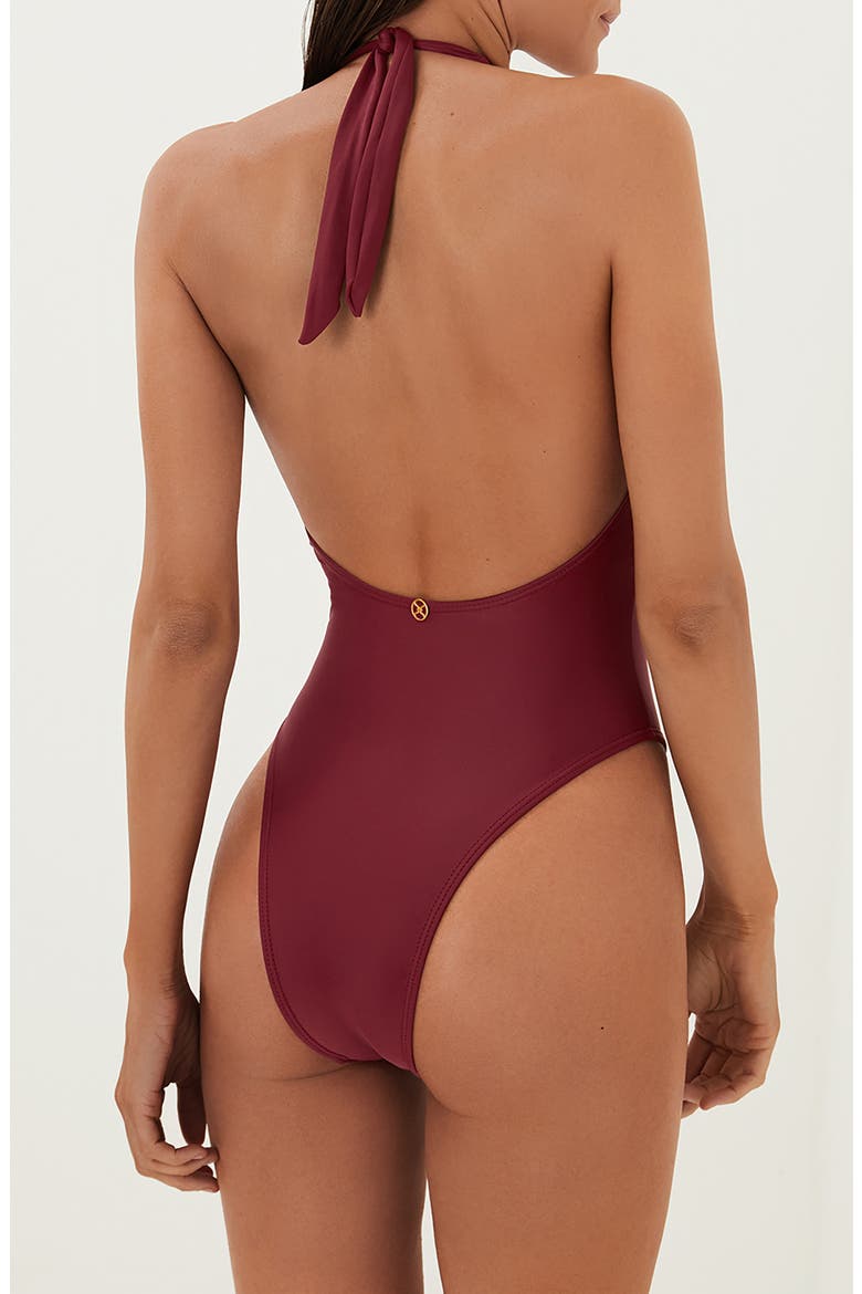 Liza Cutout One-Piece Swimsuit, Alternate, color, RED