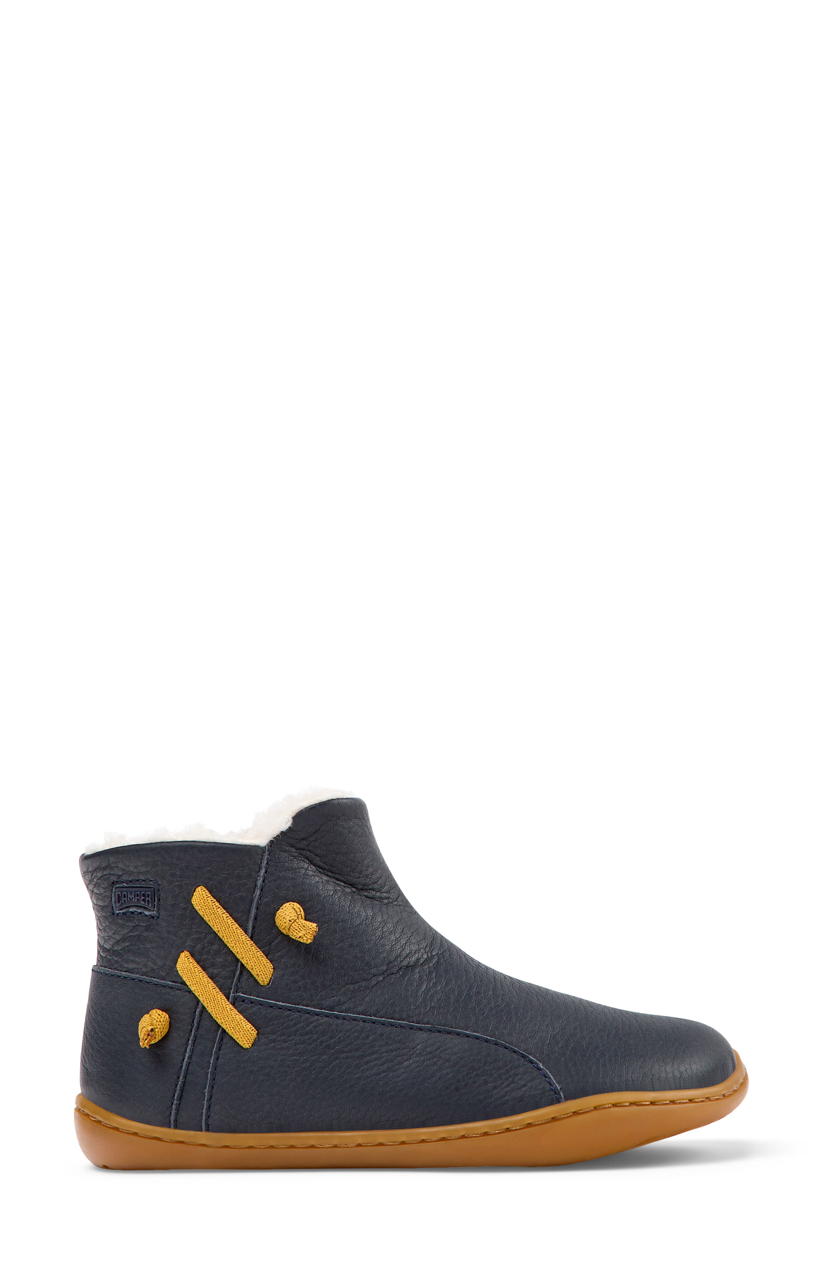 Peu Cami Faux Shearling Zip Sneaker, Alternate, color, NAVY