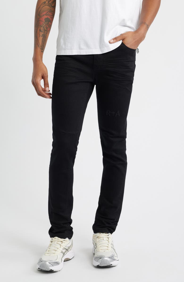 RtA Bryant Skinny Jeans, Main, color, Black
