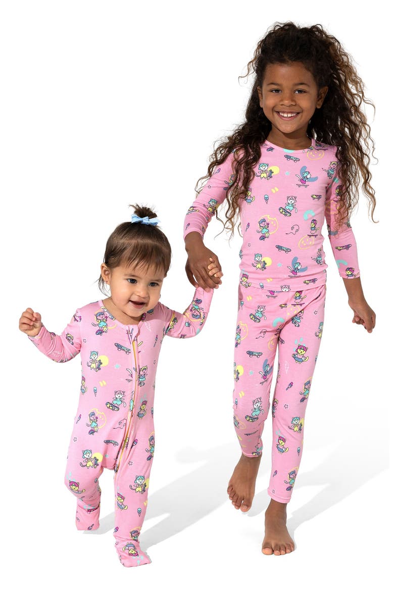 Baby Skater Kitty Convertible Footie, Alternate, color, Skater Kitty