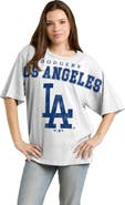 FANATICS Women's Fanatics  White Los Angeles Dodgers Relaxed Big Text T-Shirt