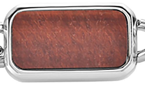 Geoffrey Beene Stainless Steel Semiprecious Stone Curb Chain Bracelet