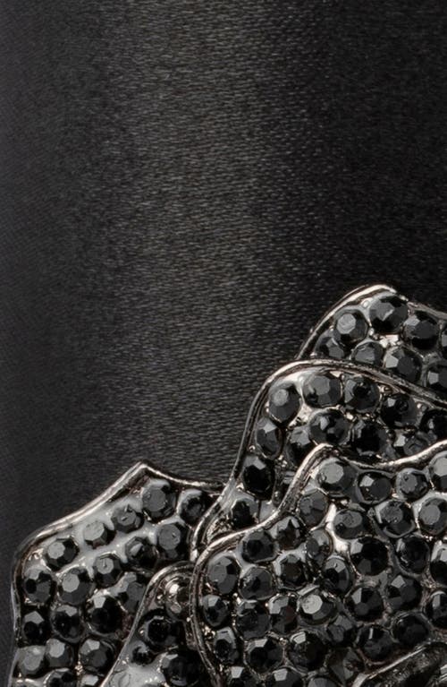 Olga Berg Rosa Crystal Lock Frame Clutch In Black