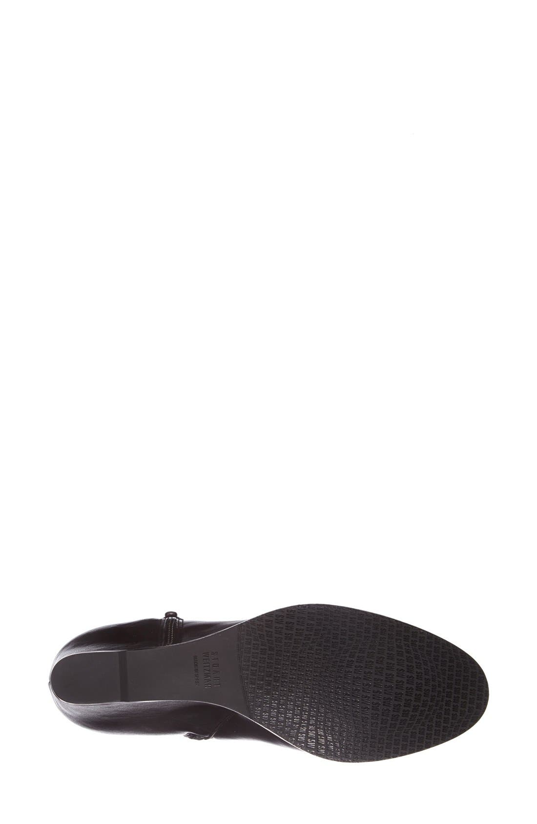 'Sidetrack' Wedge Bootie, Alternate, color, BLACK NAPPA