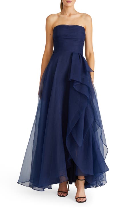 Teresa Strapless Draped Gown