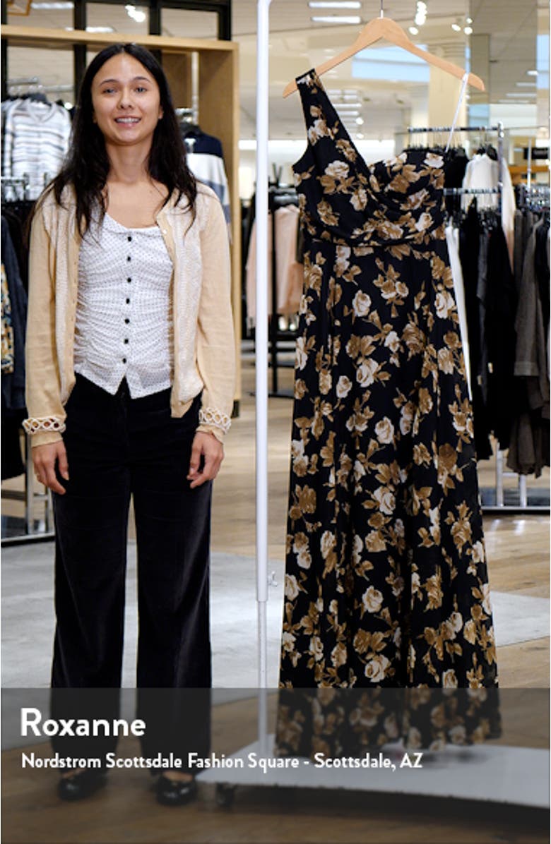 Floral One-Shoulder Gown, sales video thumbnail