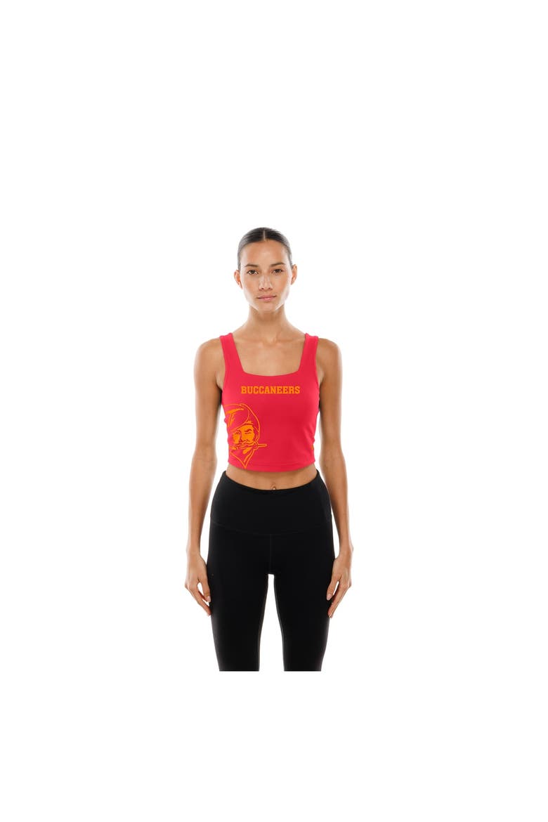 Women's New Era Orange/Red Tampa Bay Buccaneers Reversible Cropped Sport Classics Tank Top, Alternate, color, Orange