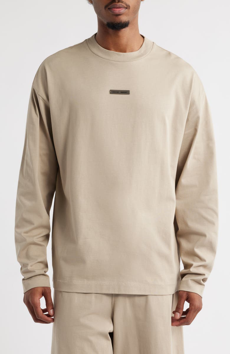 Fear of God Essentials Classic Fit Long Sleeve Logo Graphic T-Shirt, Main, color, Timber