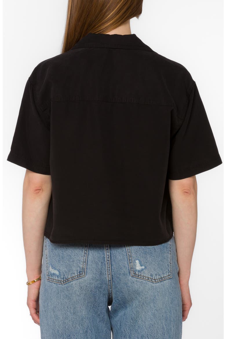 Lenora Utility Cropped Shirt, Alternate, color, BLACK