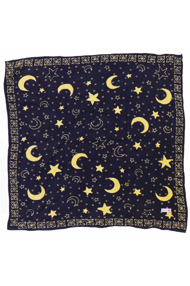Full Hand Drawn Batik Tulis Bandana, Alternate, color, Celestial Blue