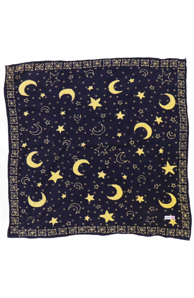 Kasih Co-op Full Hand Drawn Batik Tulis Bandana, Alternate, color, Celestial Blue