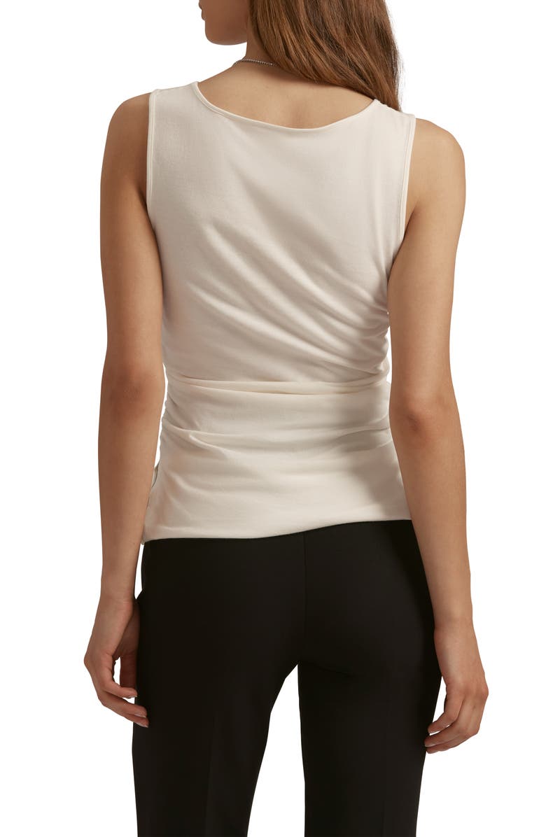 Favorite Daughter The Smooth Operator Ruched Cotton & Modal Tank, Alternate, color, Ivory