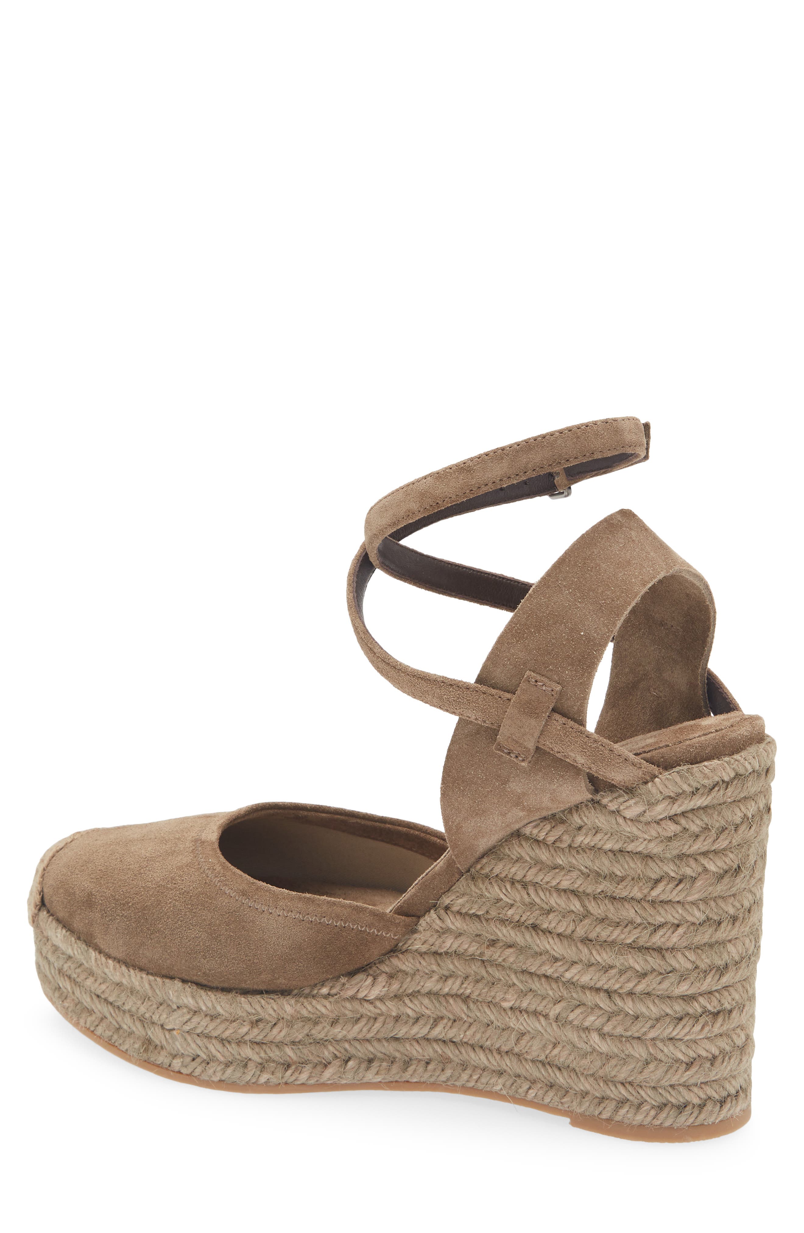 Brunello Cucinelli Espadrille Wedge Sandal, Alternate, color, Brown