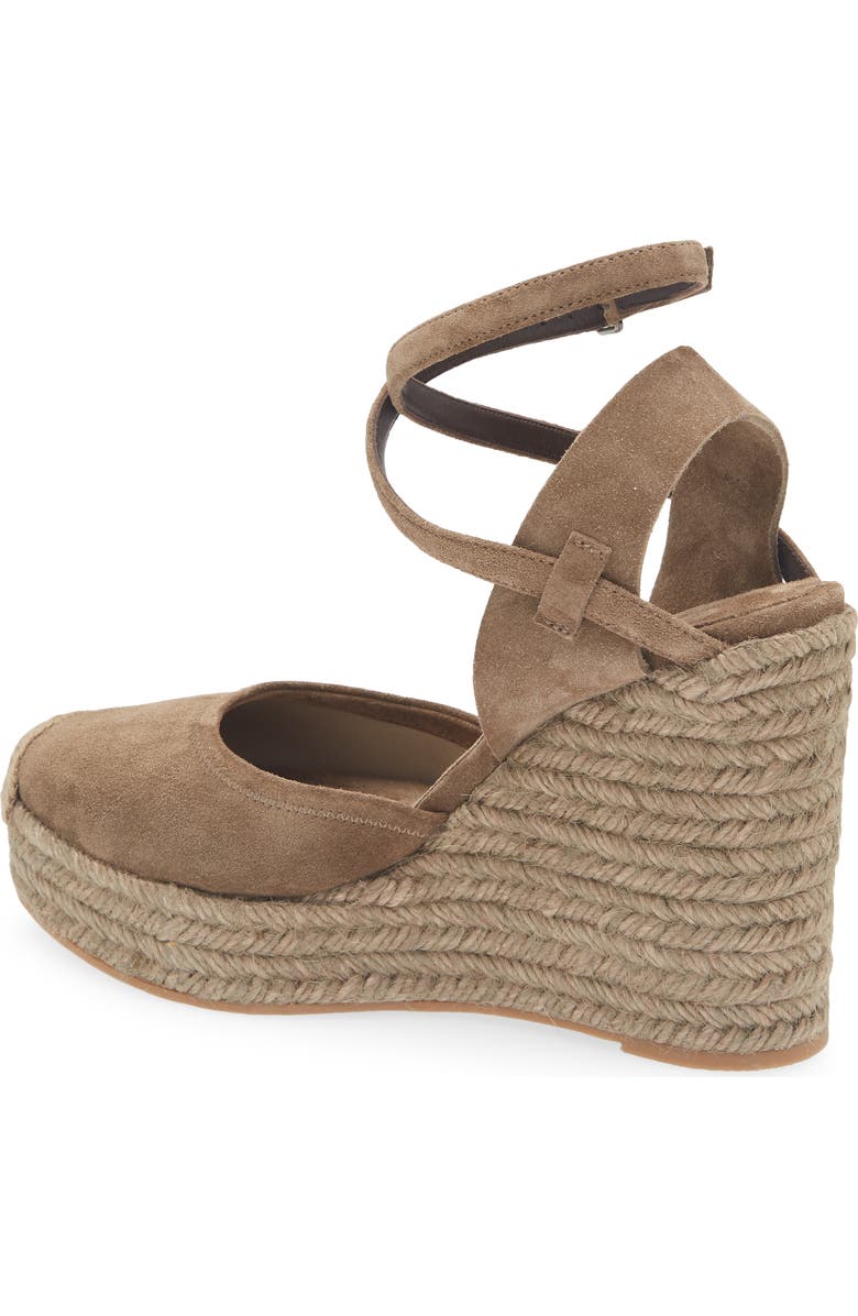 Brunello Cucinelli Espadrille Wedge Sandal, Alternate, color, Brown