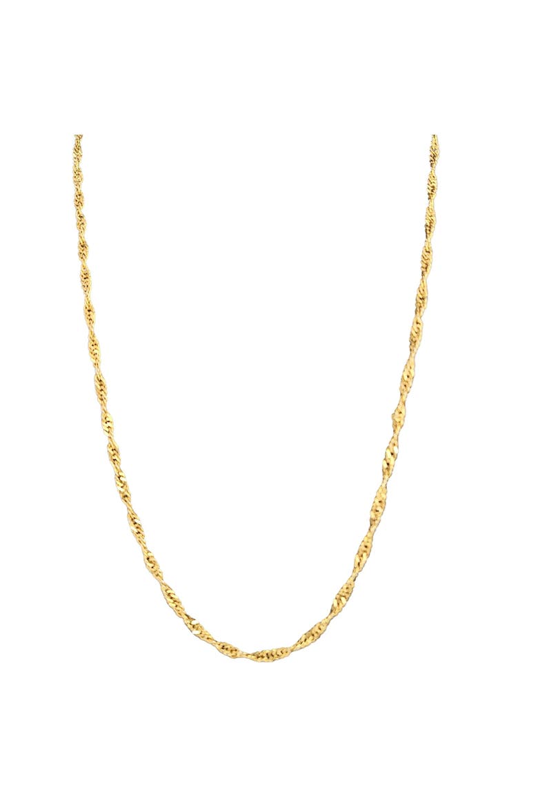 Vintage Gold-Tone Twisted Rope Chain Necklace, Main, color, Gold