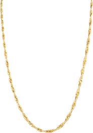 MADISON BEVERLY HILLS Vintage Gold-Tone Twisted Rope Chain Necklace