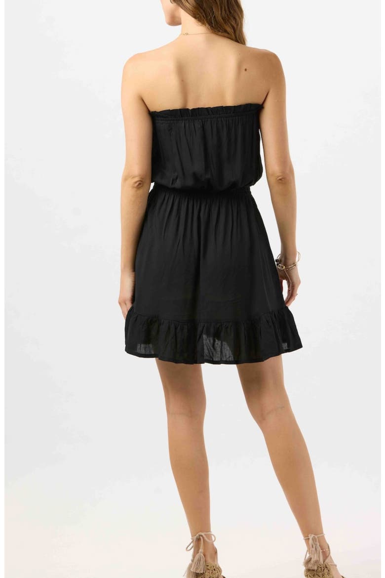 Ryden Tie Dye Strapless Dress, Alternate, color, BLACK