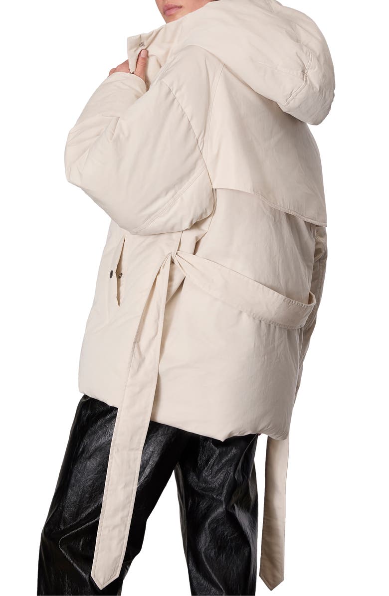 rag & bone Matilda Belted Down Puffer Jacket, Alternate, color, Beige