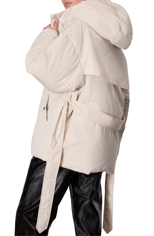 Rag & Bone Matilda Belted Down Puffer Jacket In Neutral