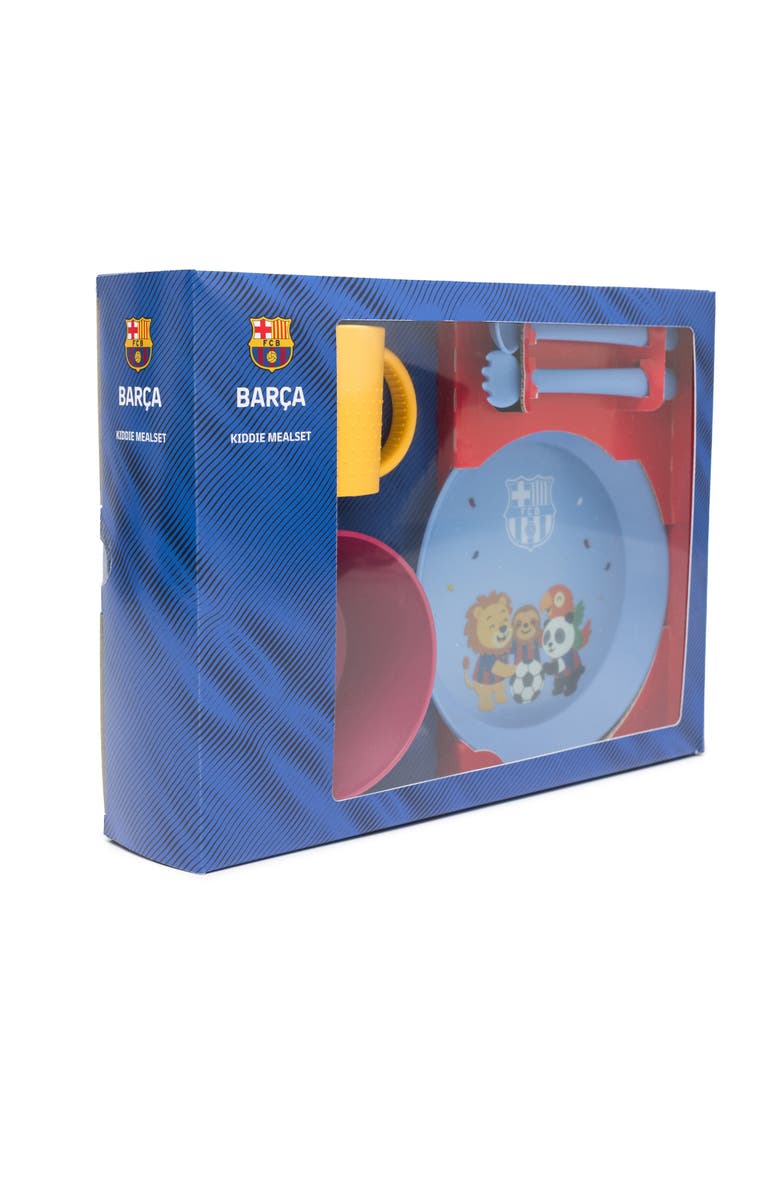 Miniland Barcelona Soccer Children's Tableware Set, Alternate, color, Blue Multi