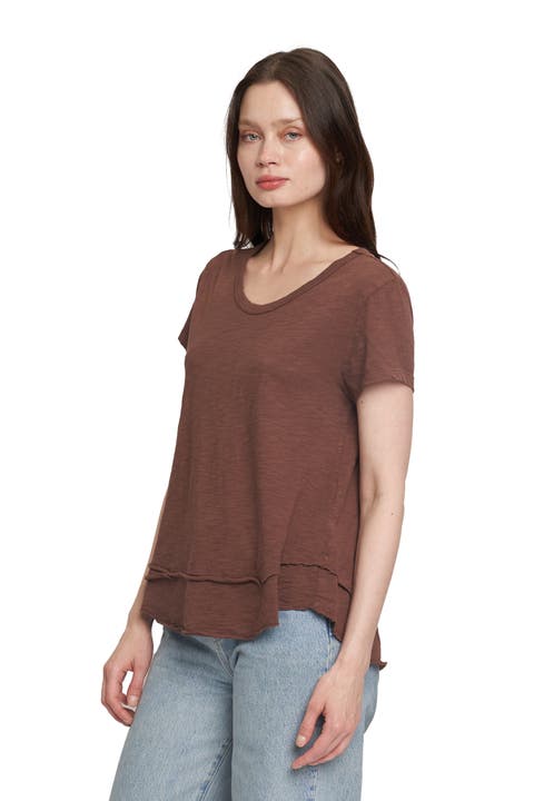 Short Sleeve Mock Layer Tee