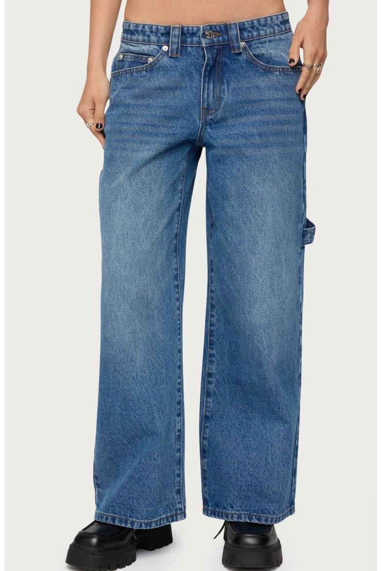 Low Rise Carpenter Jeans, Main, color, BLUE