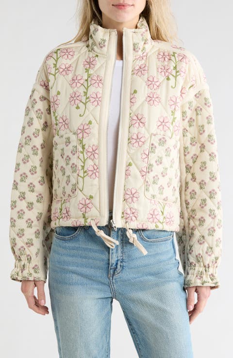 Bloom Bash Quilted Bomber Jacket