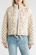 BLANKNYC Bloom Bash Quilted Bomber Jacket