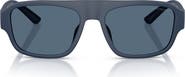 Emporio Armani 55mm Rectangle Sunglasses