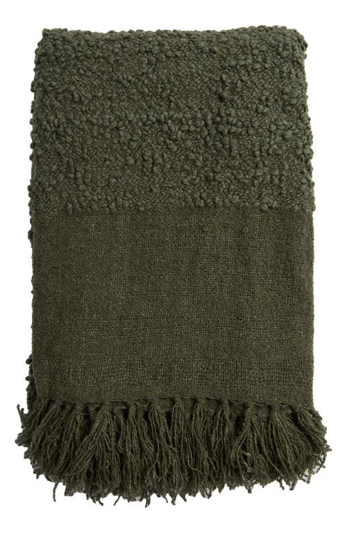 Pom Pom At Home Murphy Oversize Bouclé Throw Blanket In Green