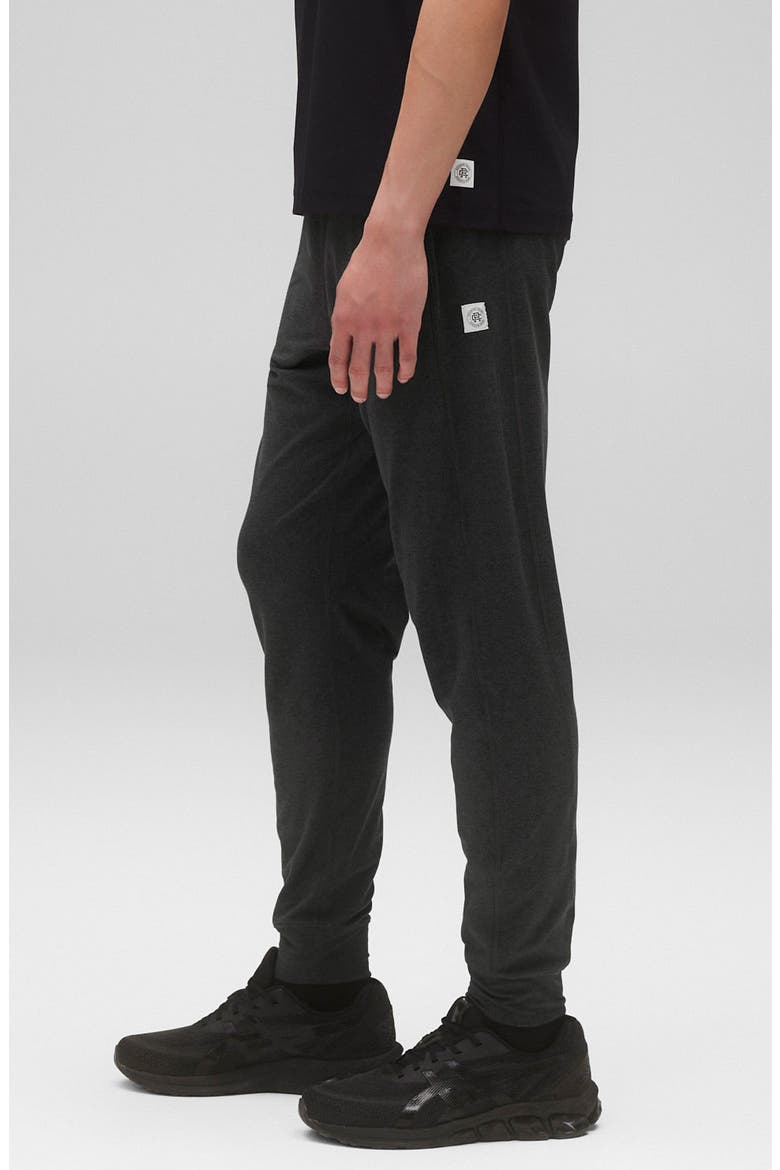 Recovery Brushed Jersey Joggers, Alternate, color, HEATHER BLACK