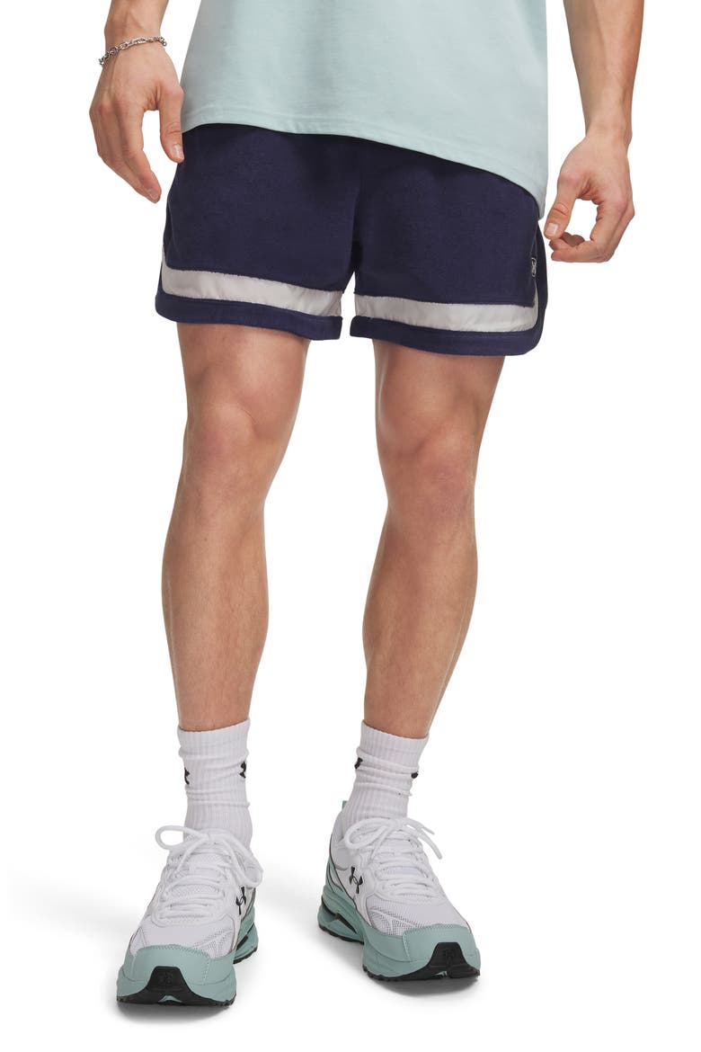 Icon Terry Cloth Shorts, Main, color, MIDNIGHT NAVY