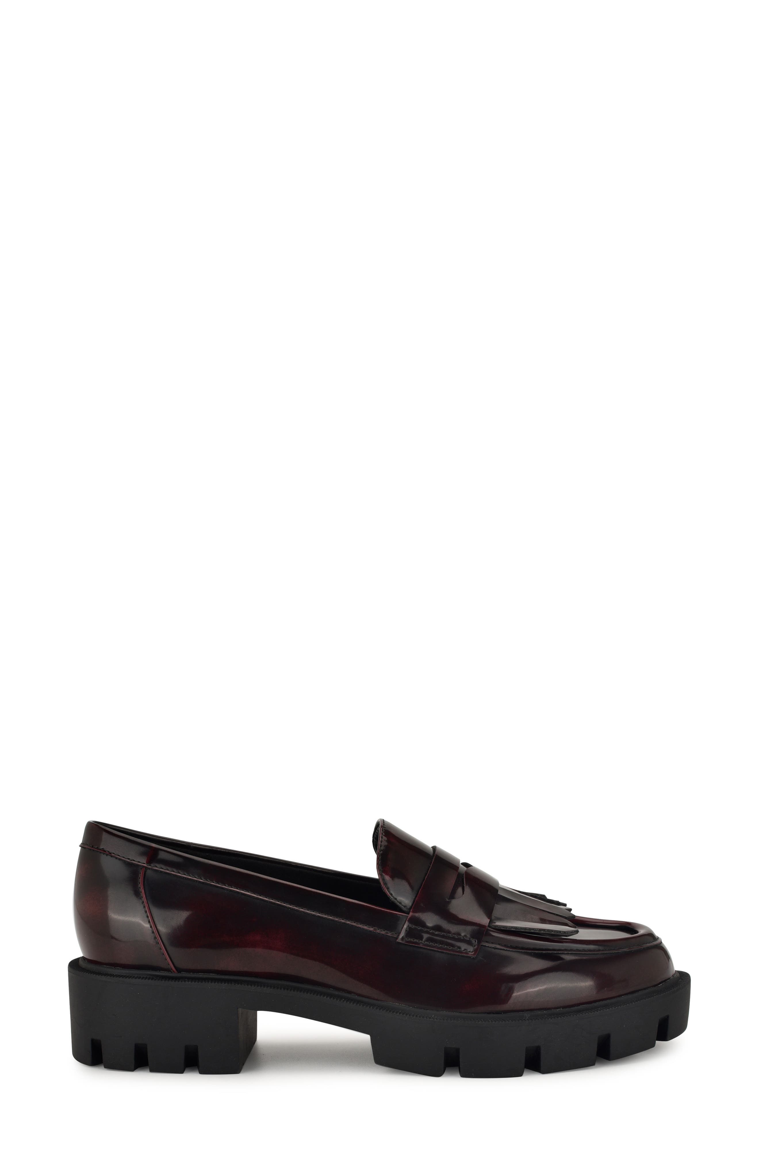 Nine West Missa Platform Lug Loafer, Alternate, color, Dark Red 600