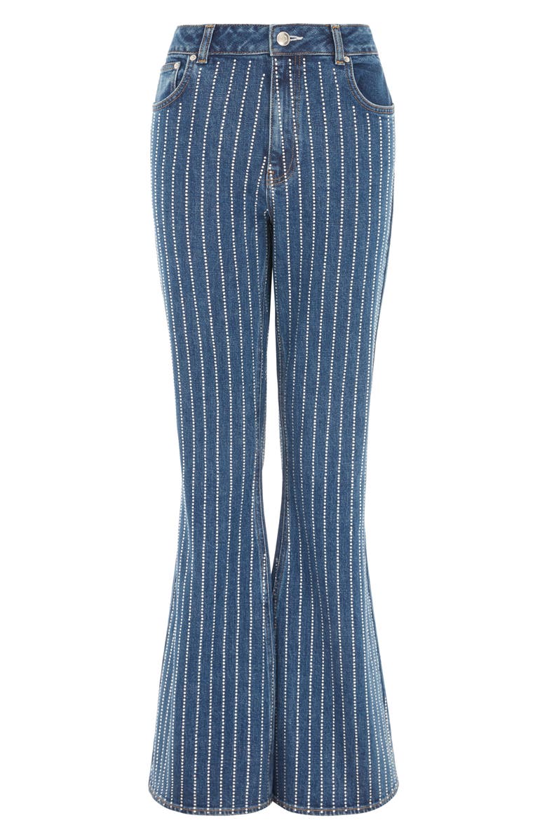 ALIGNE Diamante Flare Jeans, Alternate, color, Mid Blue