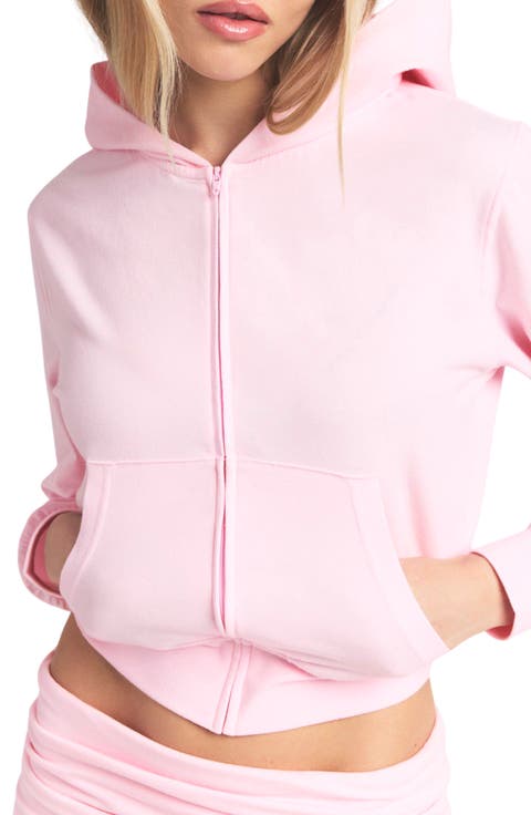Cotton Jersey Zip-Up Hoodie (Regular & Plus)