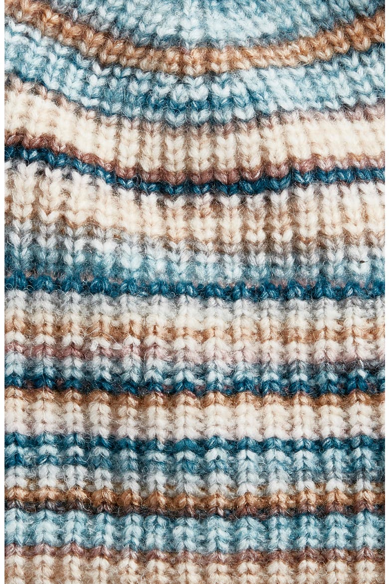 Mélange Knit Beanie, Alternate, color, TEAL SURF